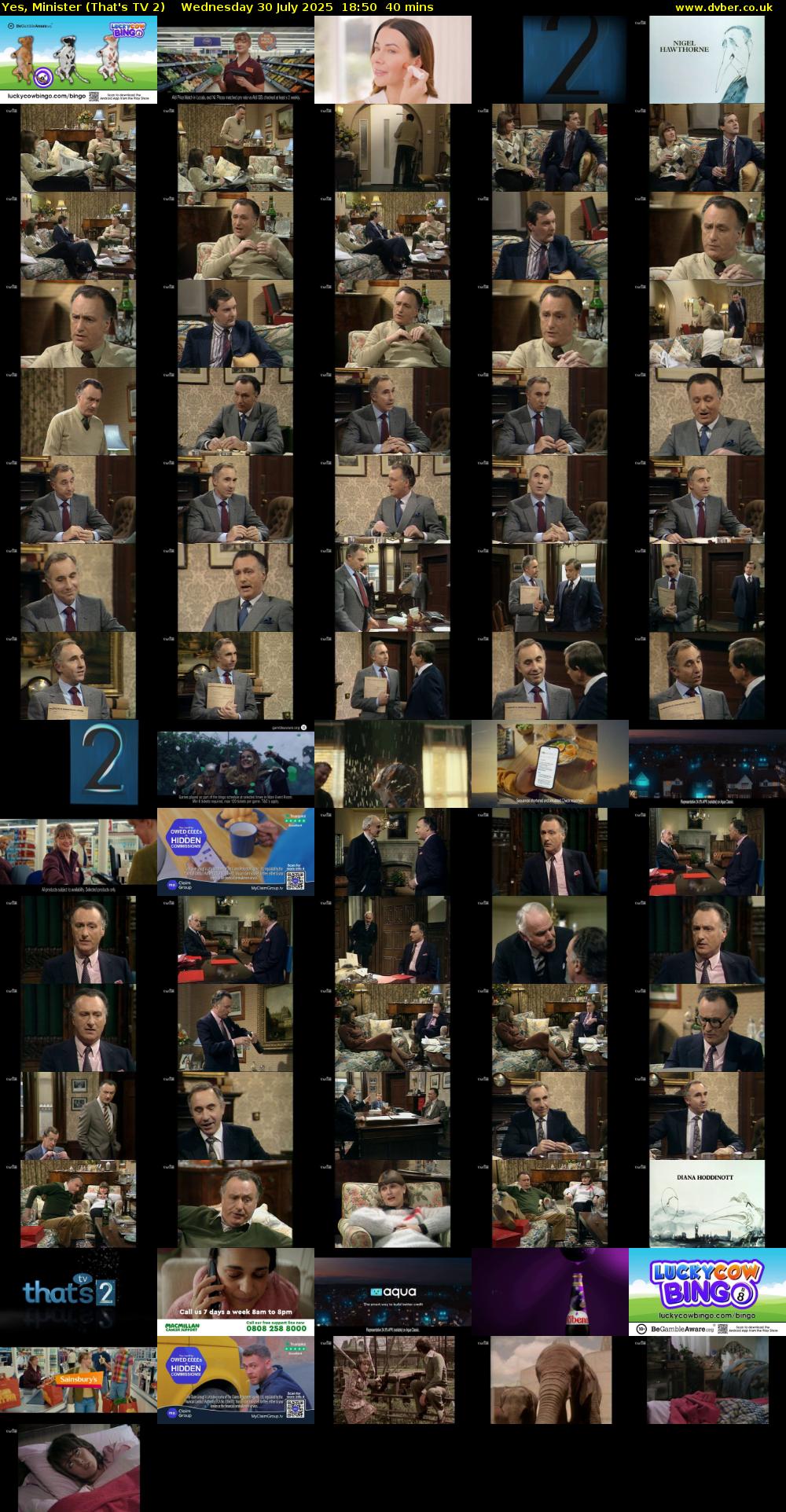 Yes, Minister (That's TV 2) Wednesday 30 July 2025 18:50 - 19:30