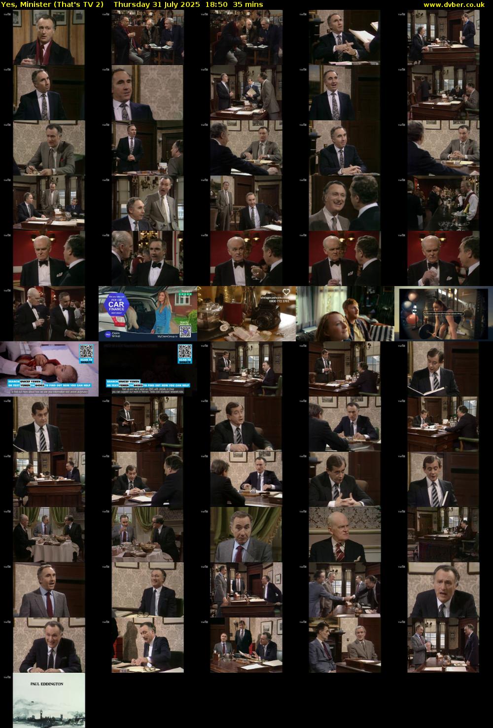 Yes, Minister (That's TV 2) Thursday 31 July 2025 18:50 - 19:25