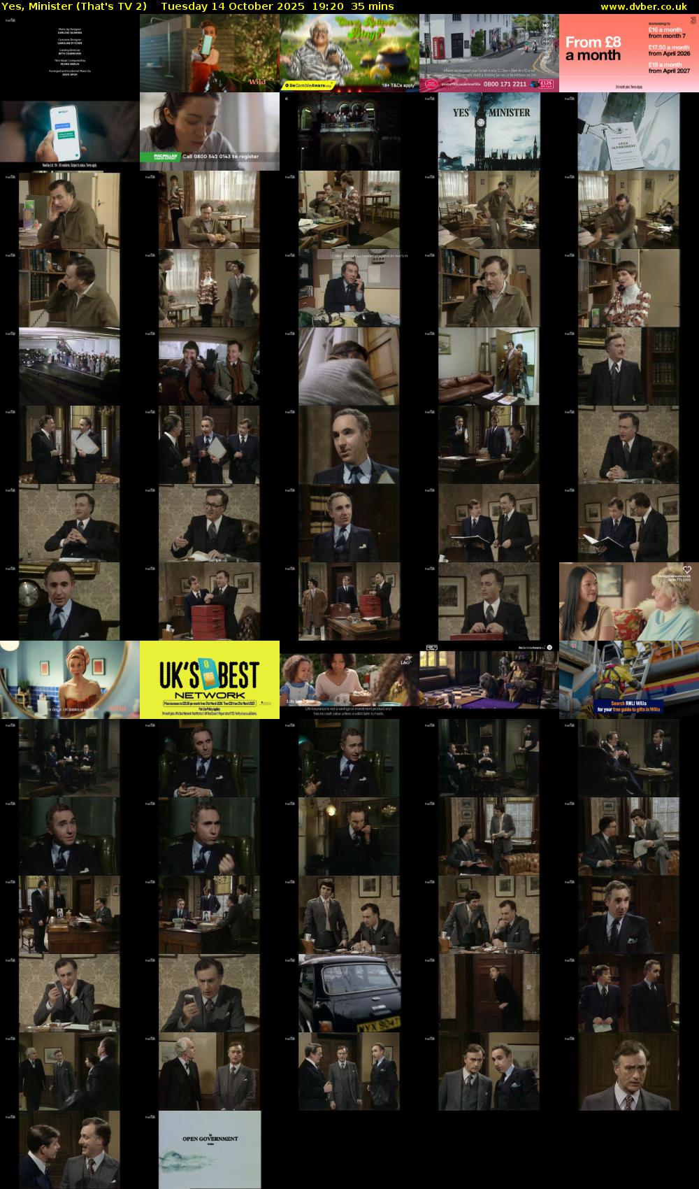 Yes, Minister (That's TV 2) Tuesday 14 October 2025 19:20 - 19:55