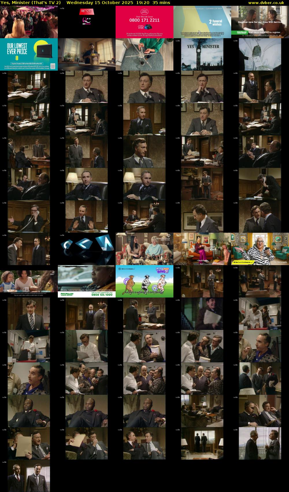 Yes, Minister (That's TV 2) Wednesday 15 October 2025 19:20 - 19:55