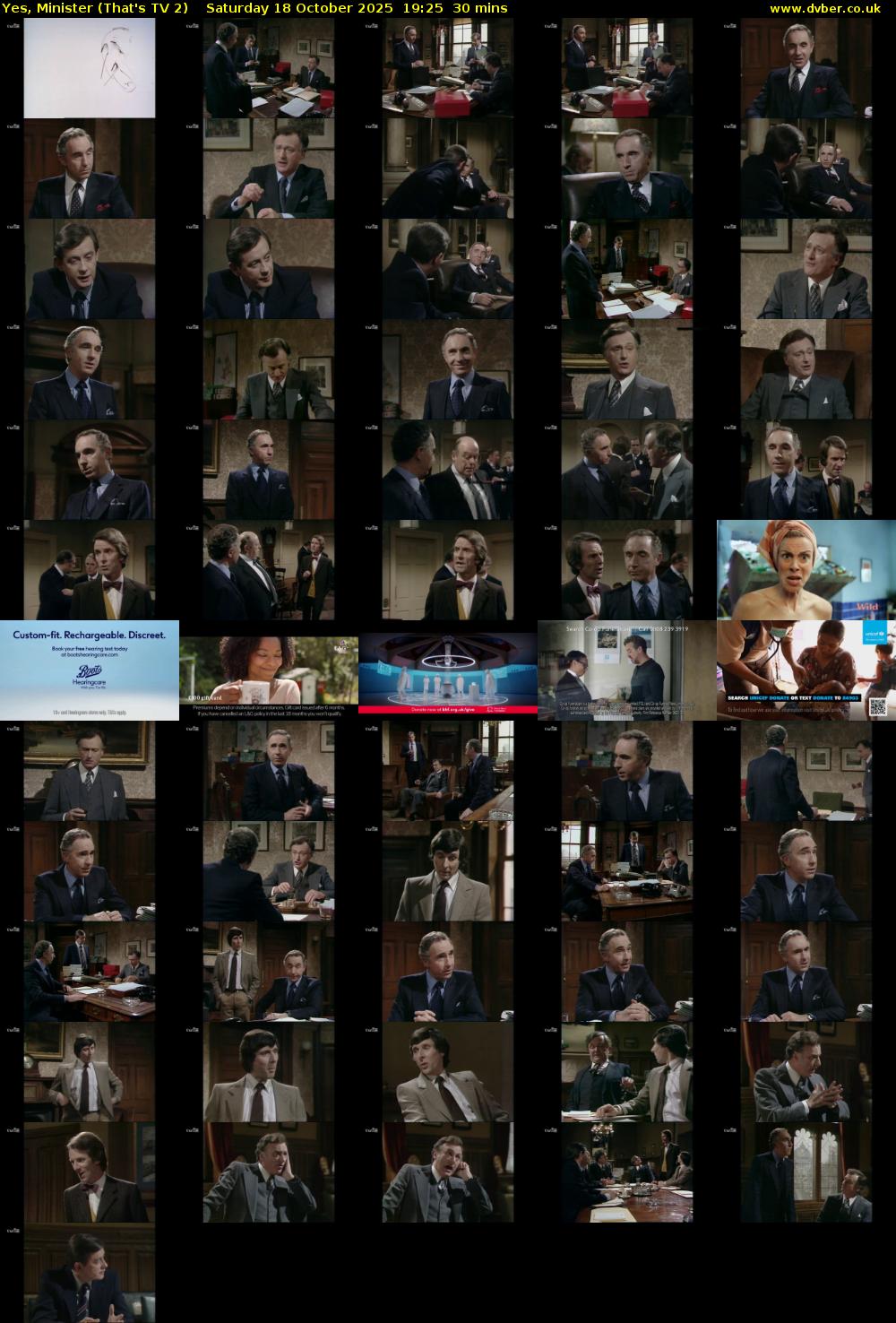 Yes, Minister (That's TV 2) Saturday 18 October 2025 19:25 - 19:55