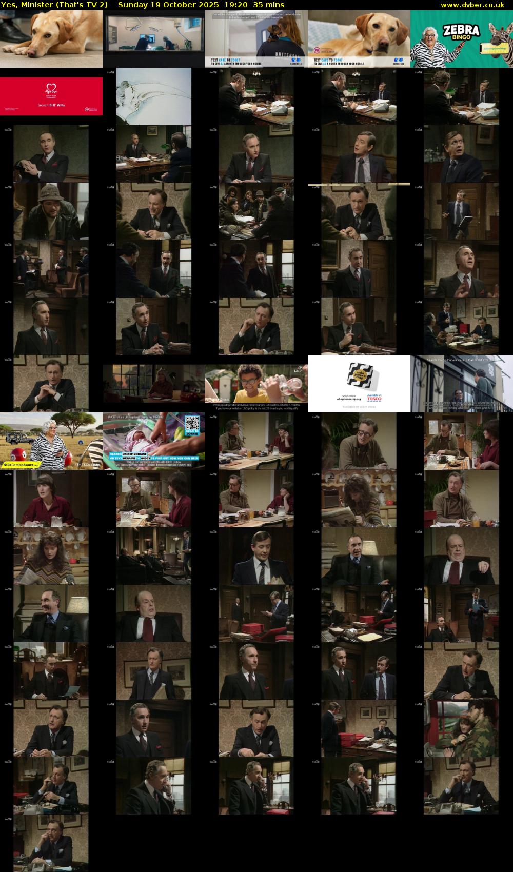Yes, Minister (That's TV 2) Sunday 19 October 2025 19:20 - 19:55