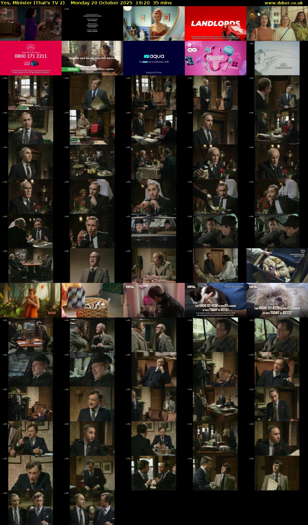 Yes, Minister (That's TV 2) Monday 20 October 2025 19:20 - 19:55