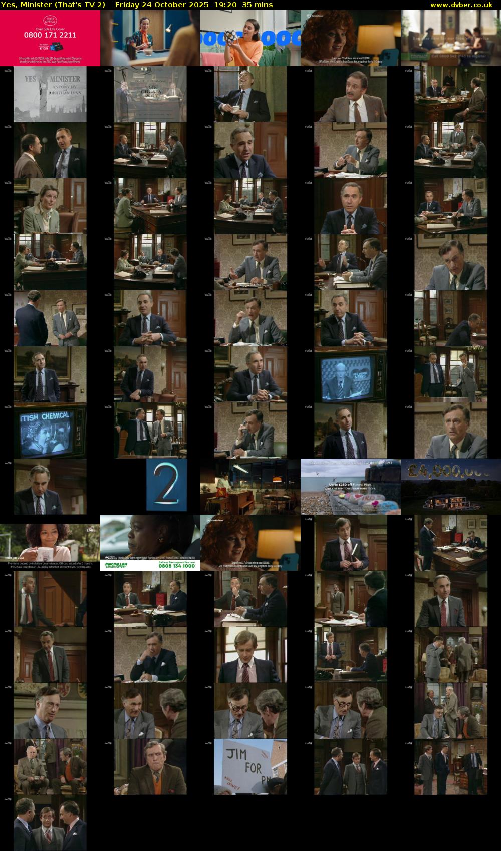 Yes, Minister (That's TV 2) Friday 24 October 2025 19:20 - 19:55
