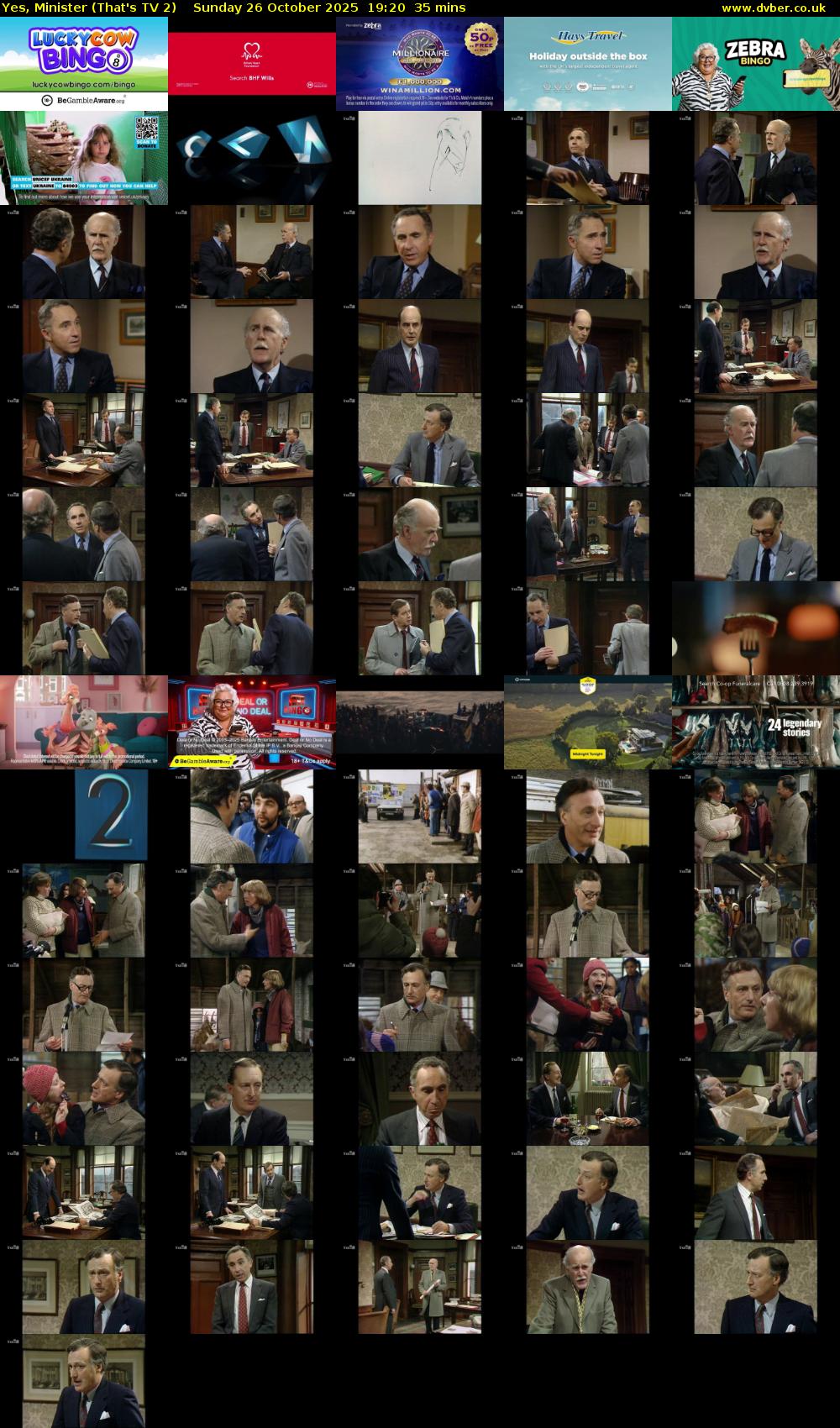 Yes, Minister (That's TV 2) Sunday 26 October 2025 19:20 - 19:55