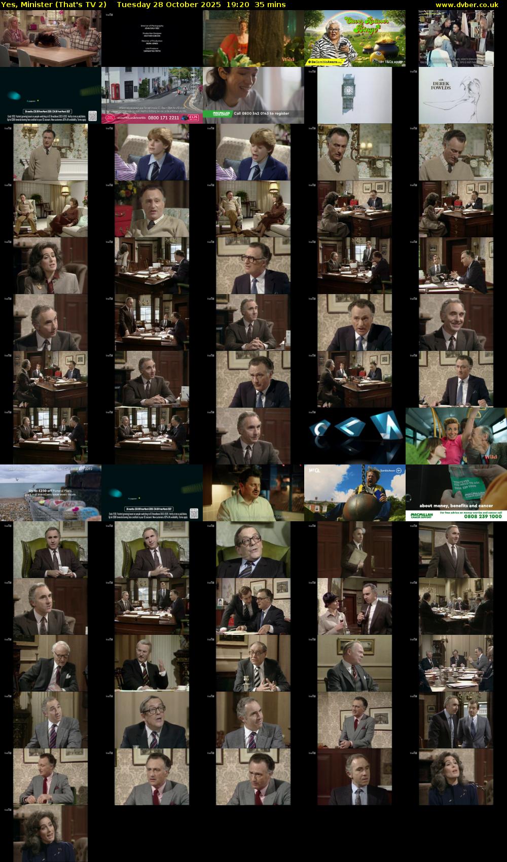 Yes, Minister (That's TV 2) Tuesday 28 October 2025 19:20 - 19:55
