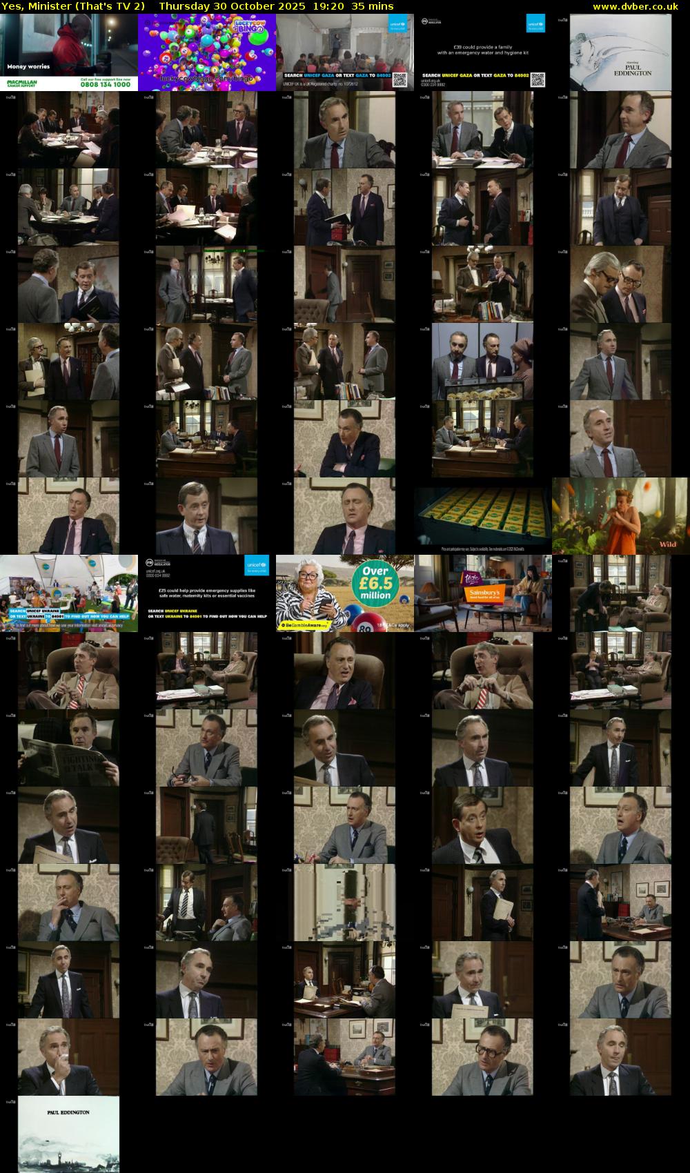 Yes, Minister (That's TV 2) Thursday 30 October 2025 19:20 - 19:55