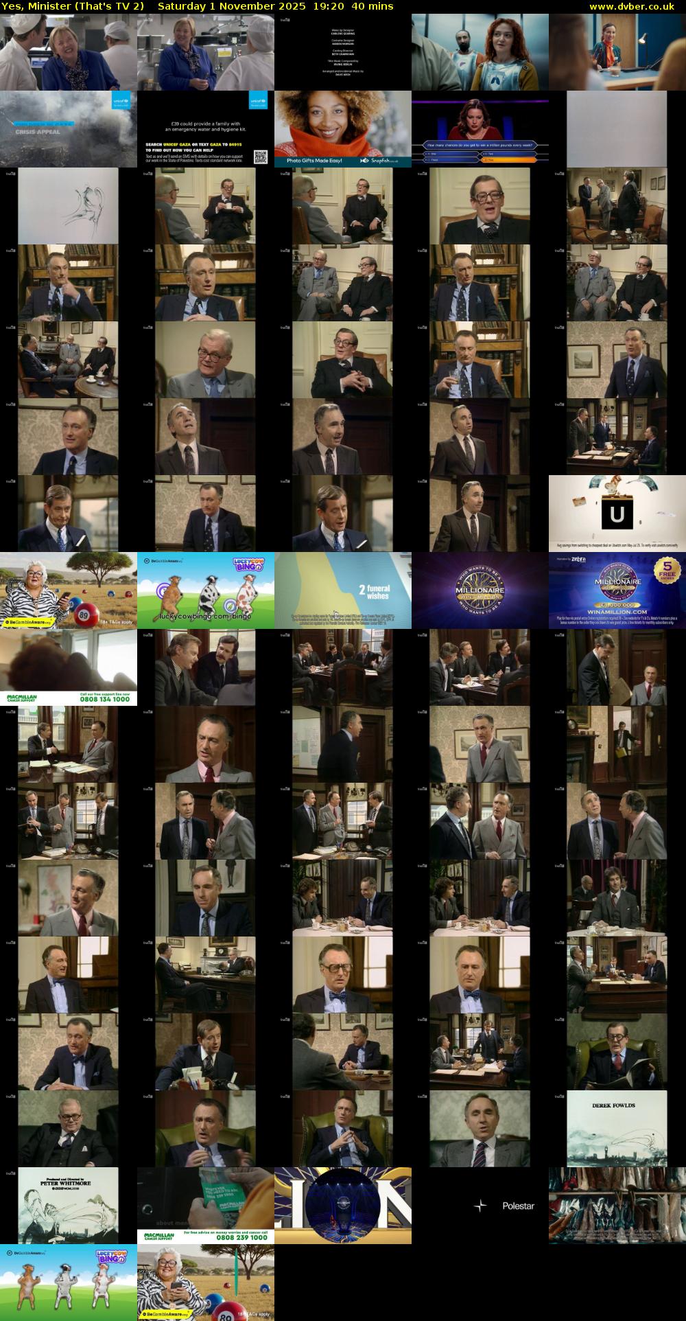 Yes, Minister (That's TV 2) Saturday 1 November 2025 19:20 - 20:00