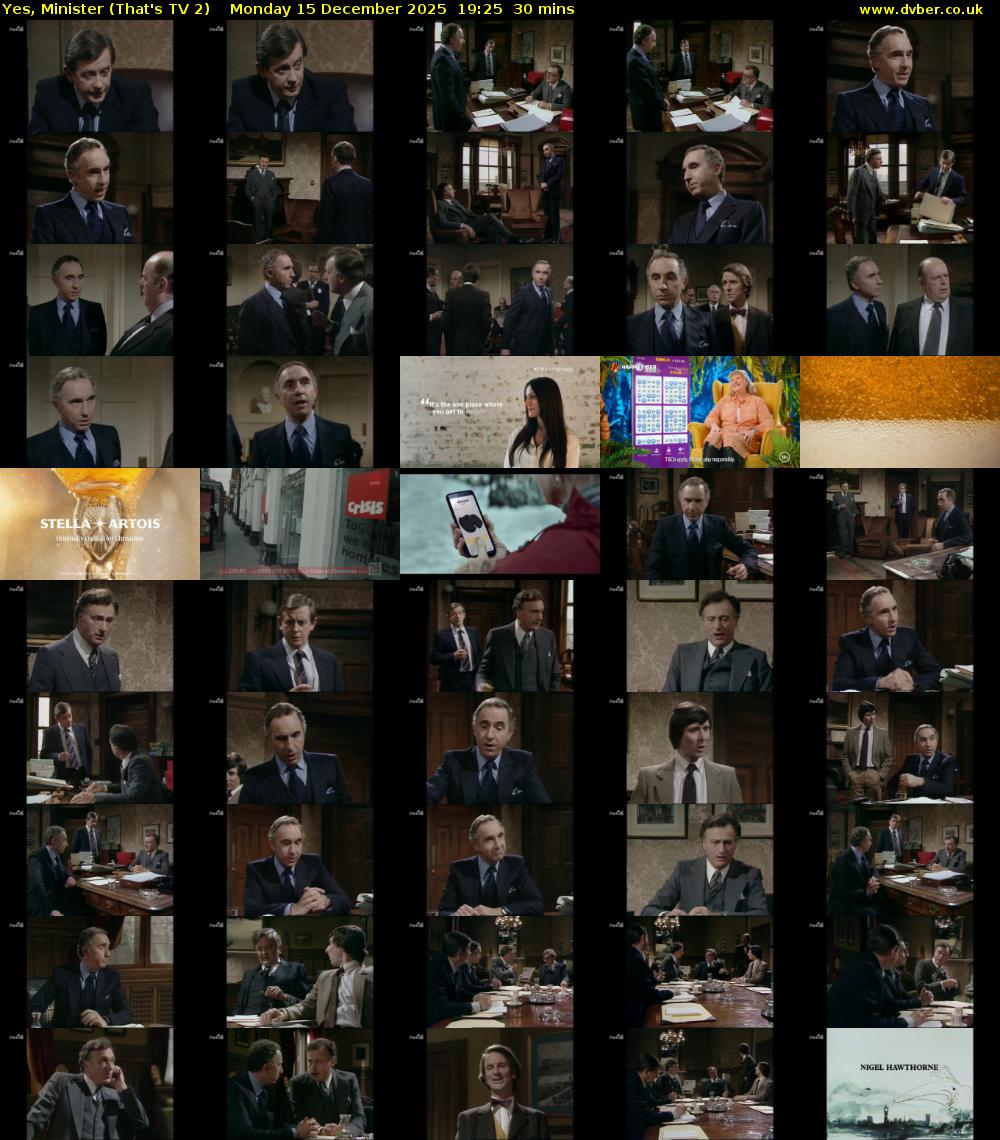Yes, Minister (That's TV 2) Monday 15 December 2025 19:25 - 19:55