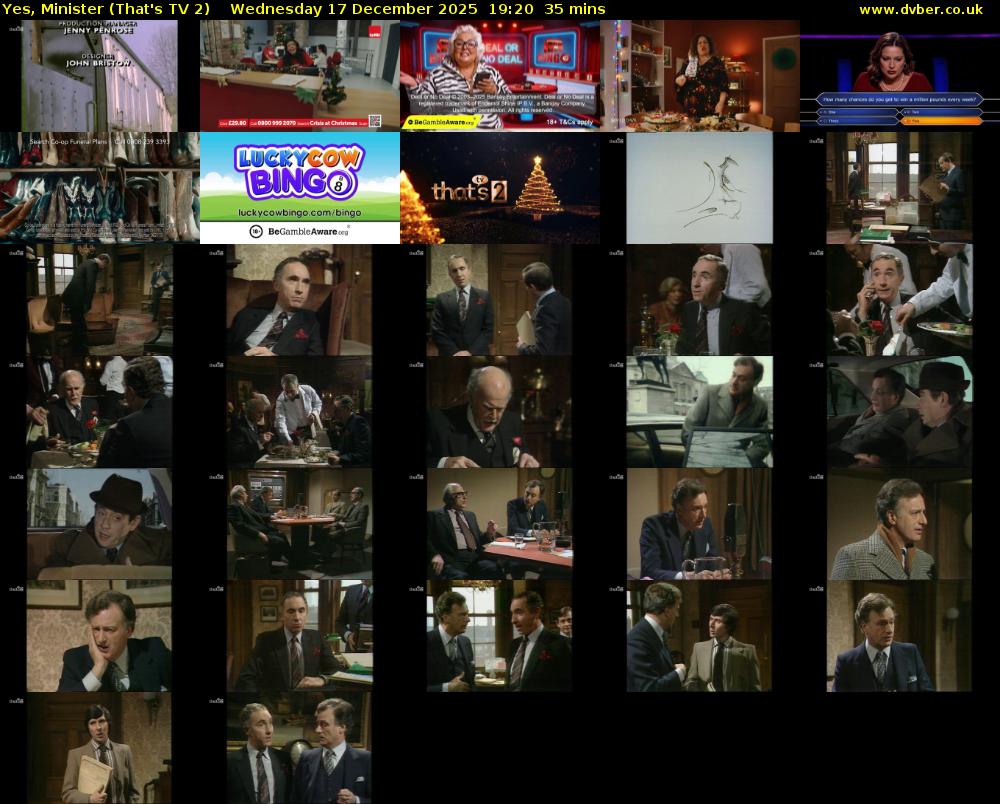 Yes, Minister (That's TV 2) Wednesday 17 December 2025 19:20 - 19:55