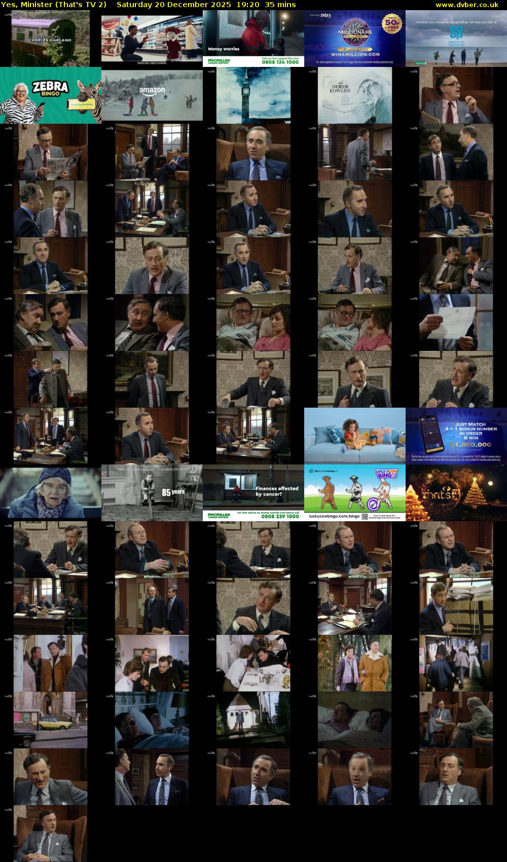 Yes, Minister (That's TV 2) Saturday 20 December 2025 19:20 - 19:55