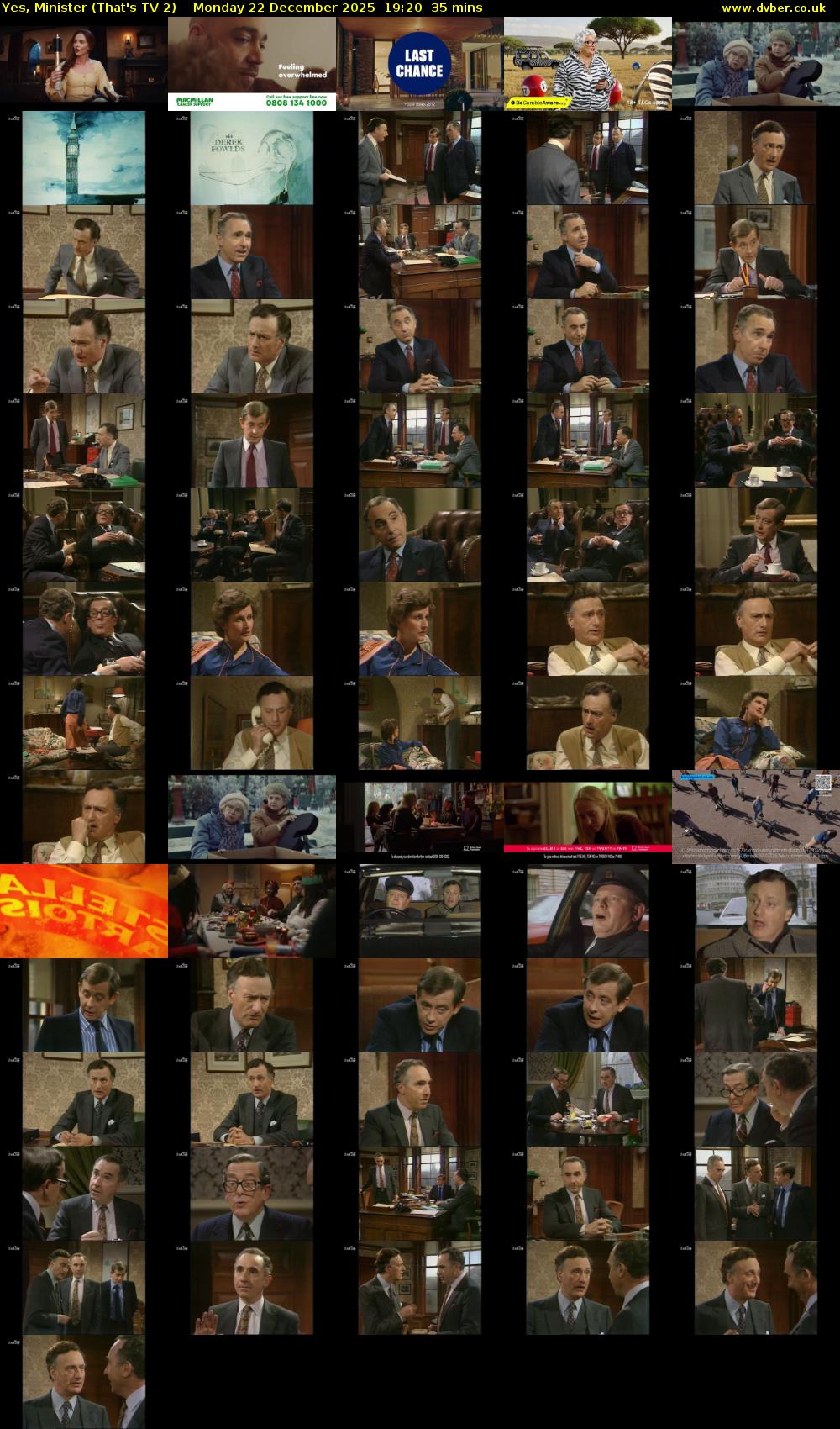 Yes, Minister (That's TV 2) Monday 22 December 2025 19:20 - 19:55
