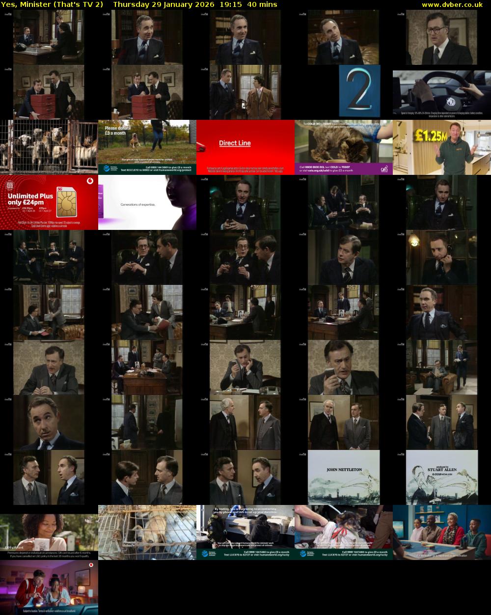 Yes, Minister (That's TV 2) Thursday 29 January 2026 19:15 - 19:55
