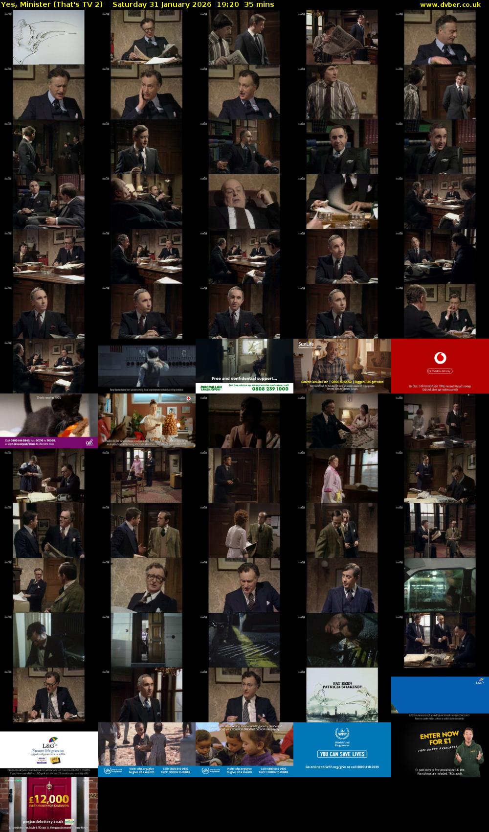 Yes, Minister (That's TV 2) Saturday 31 January 2026 19:20 - 19:55