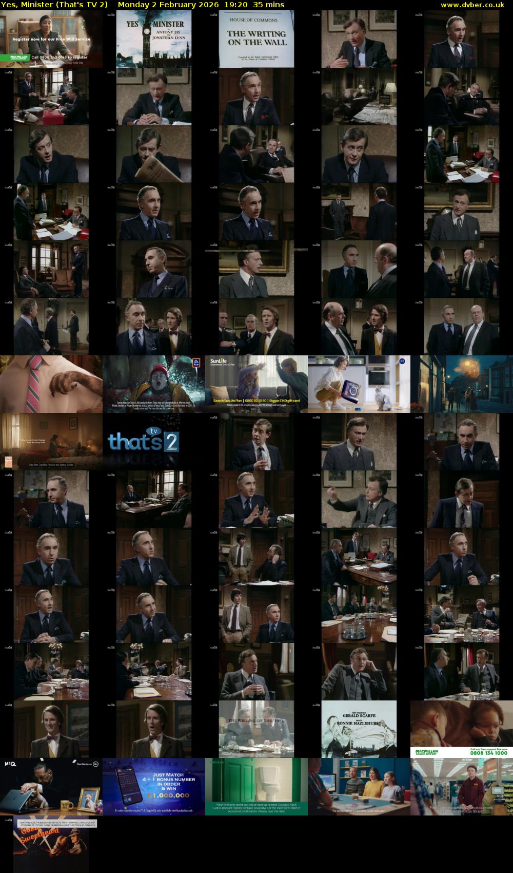 Yes, Minister (That's TV 2) Monday 2 February 2026 19:20 - 19:55