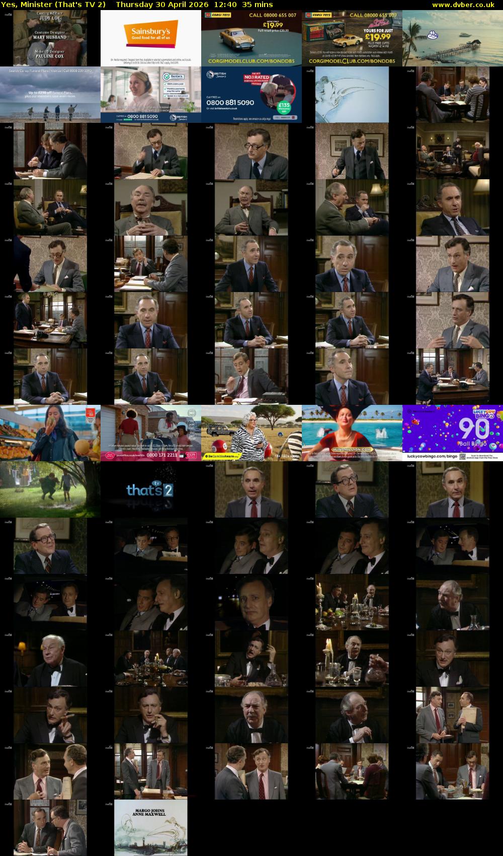 Yes, Minister (That's TV 2) Thursday 30 April 2026 12:40 - 13:15