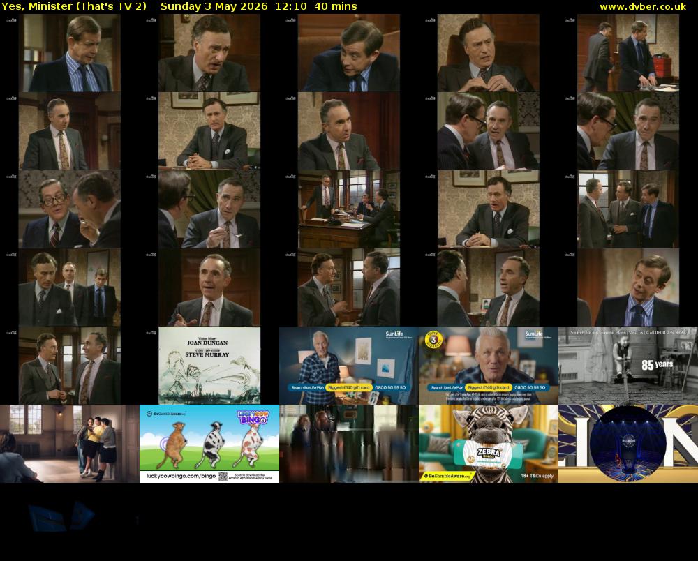 Yes, Minister (That's TV 2) Sunday 3 May 2026 12:10 - 12:50