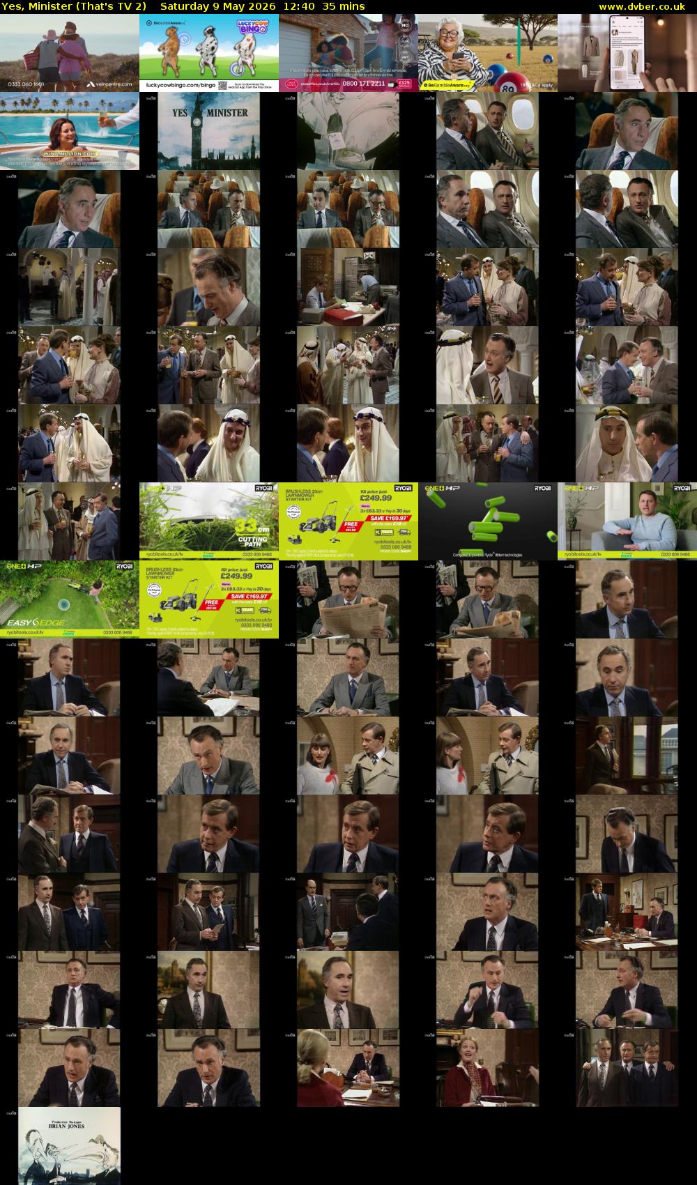 Yes, Minister (That's TV 2) Saturday 9 May 2026 12:40 - 13:15
