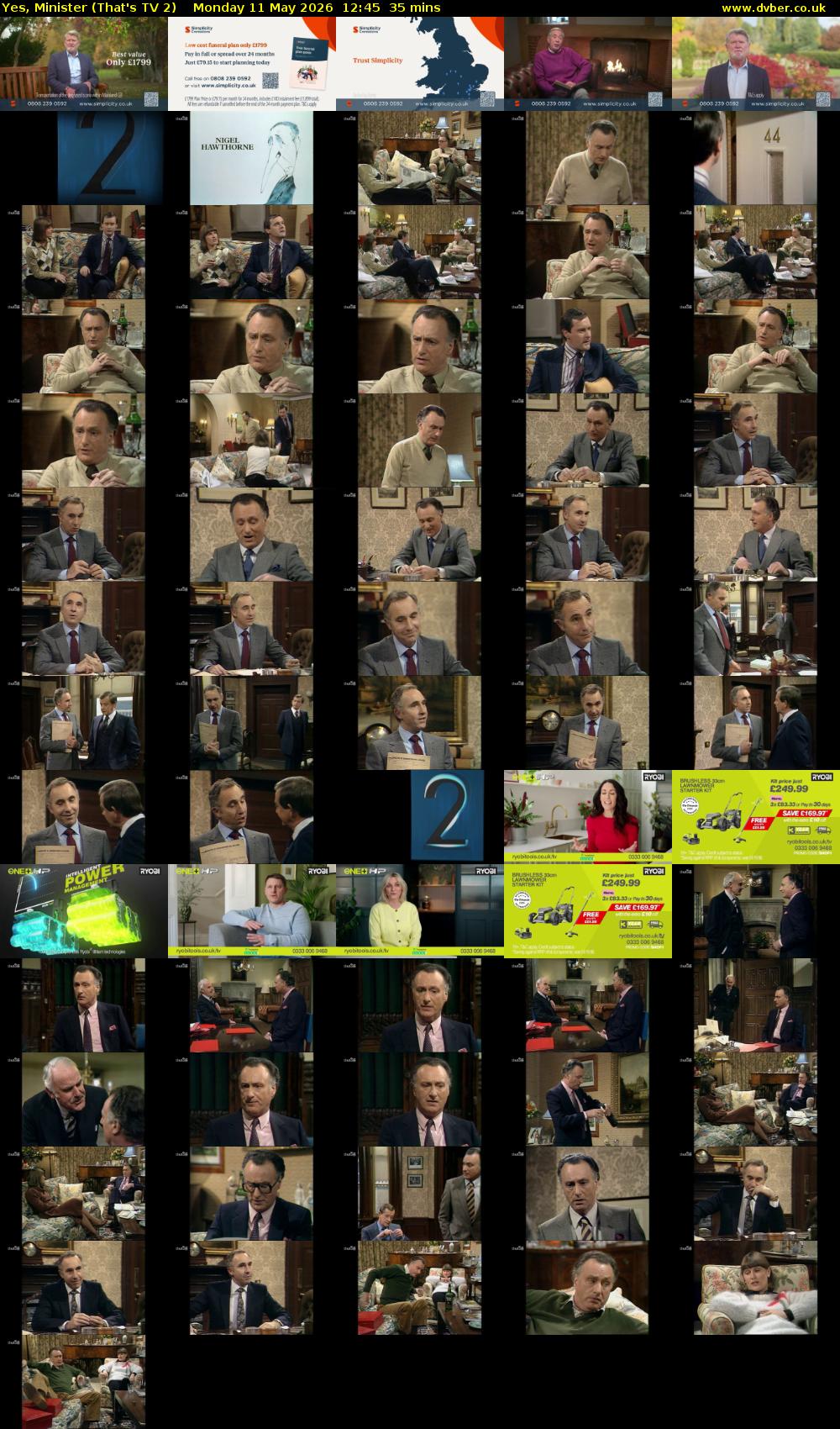 Yes, Minister (That's TV 2) Monday 11 May 2026 12:45 - 13:20