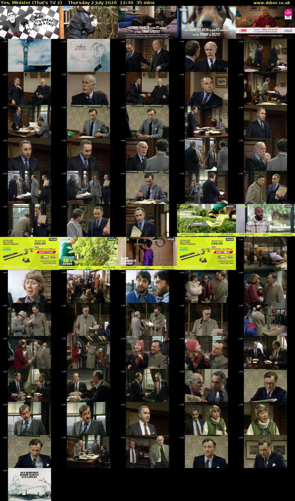 Yes, Minister (That's TV 2) Thursday 2 July 2026 12:40 - 13:15