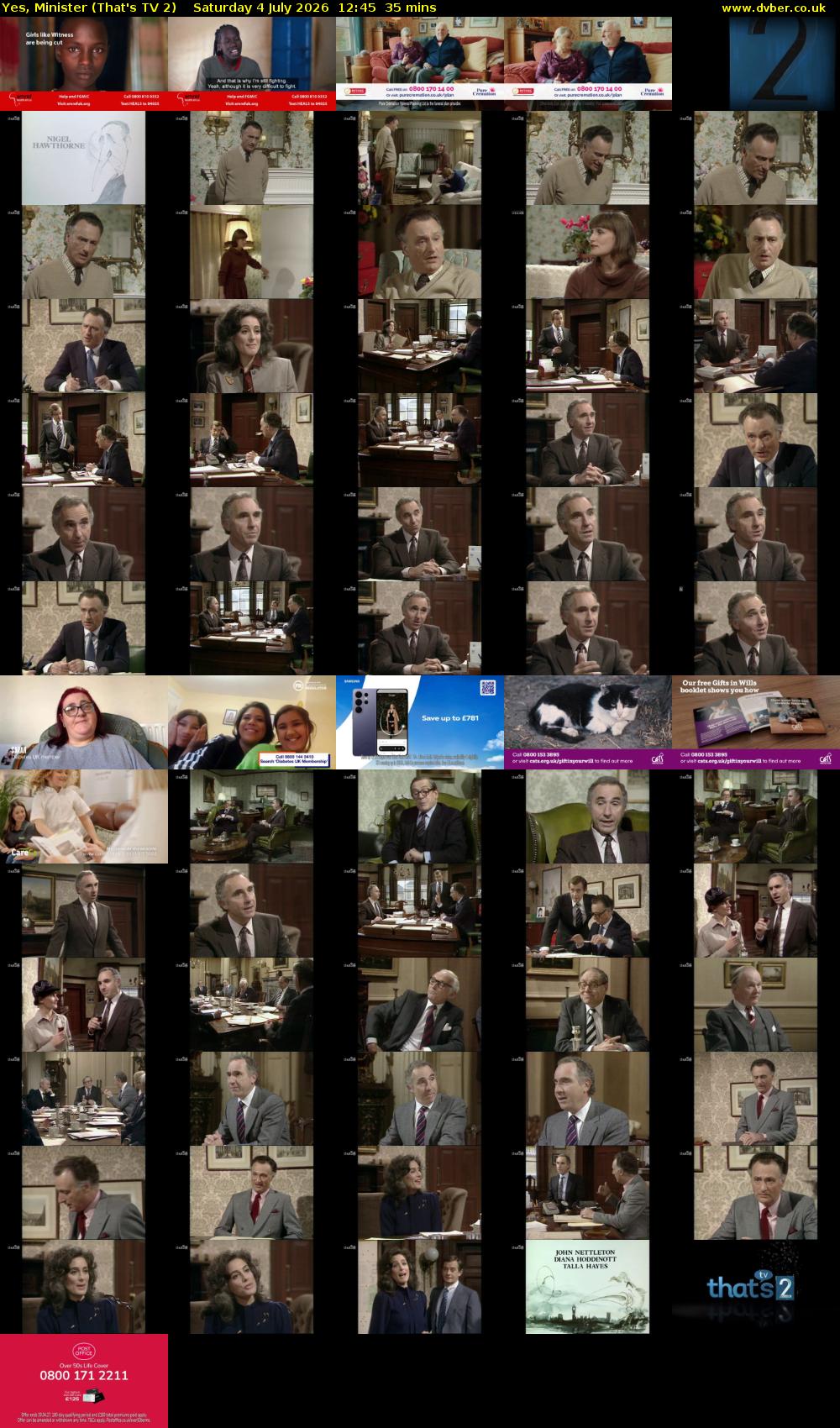 Yes, Minister (That's TV 2) Saturday 4 July 2026 12:45 - 13:20