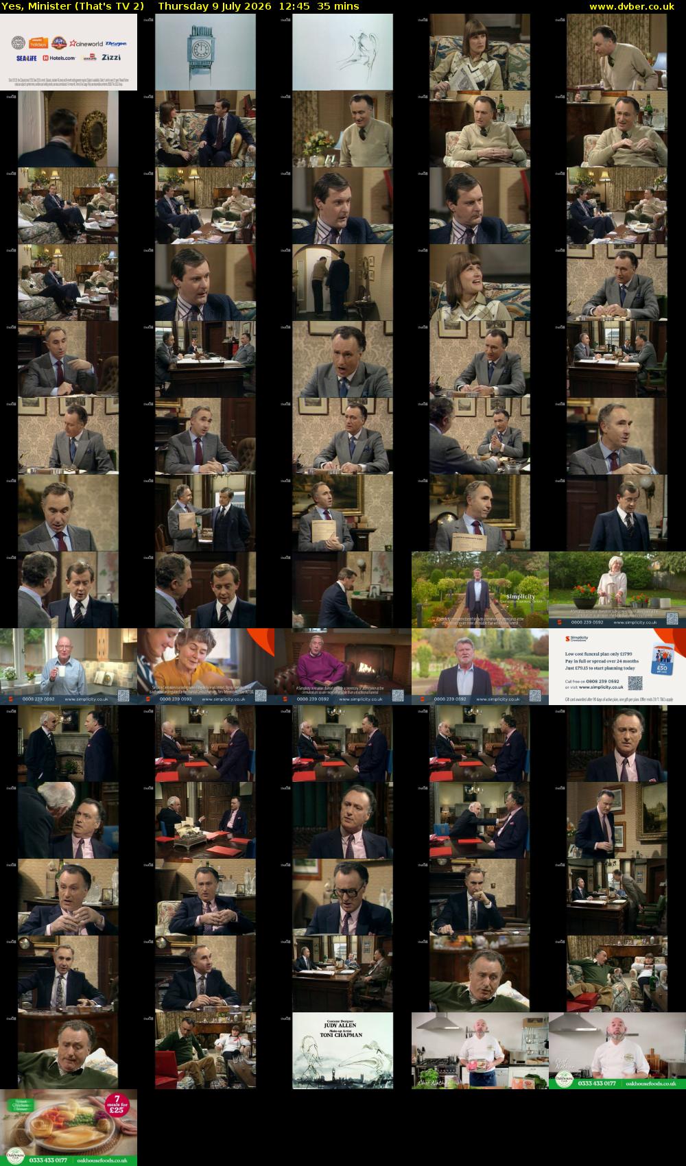 Yes, Minister (That's TV 2) Thursday 9 July 2026 12:45 - 13:20
