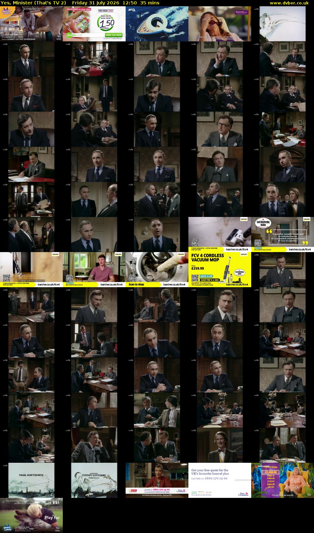 Yes, Minister (That's TV 2) Friday 31 July 2026 12:50 - 13:25