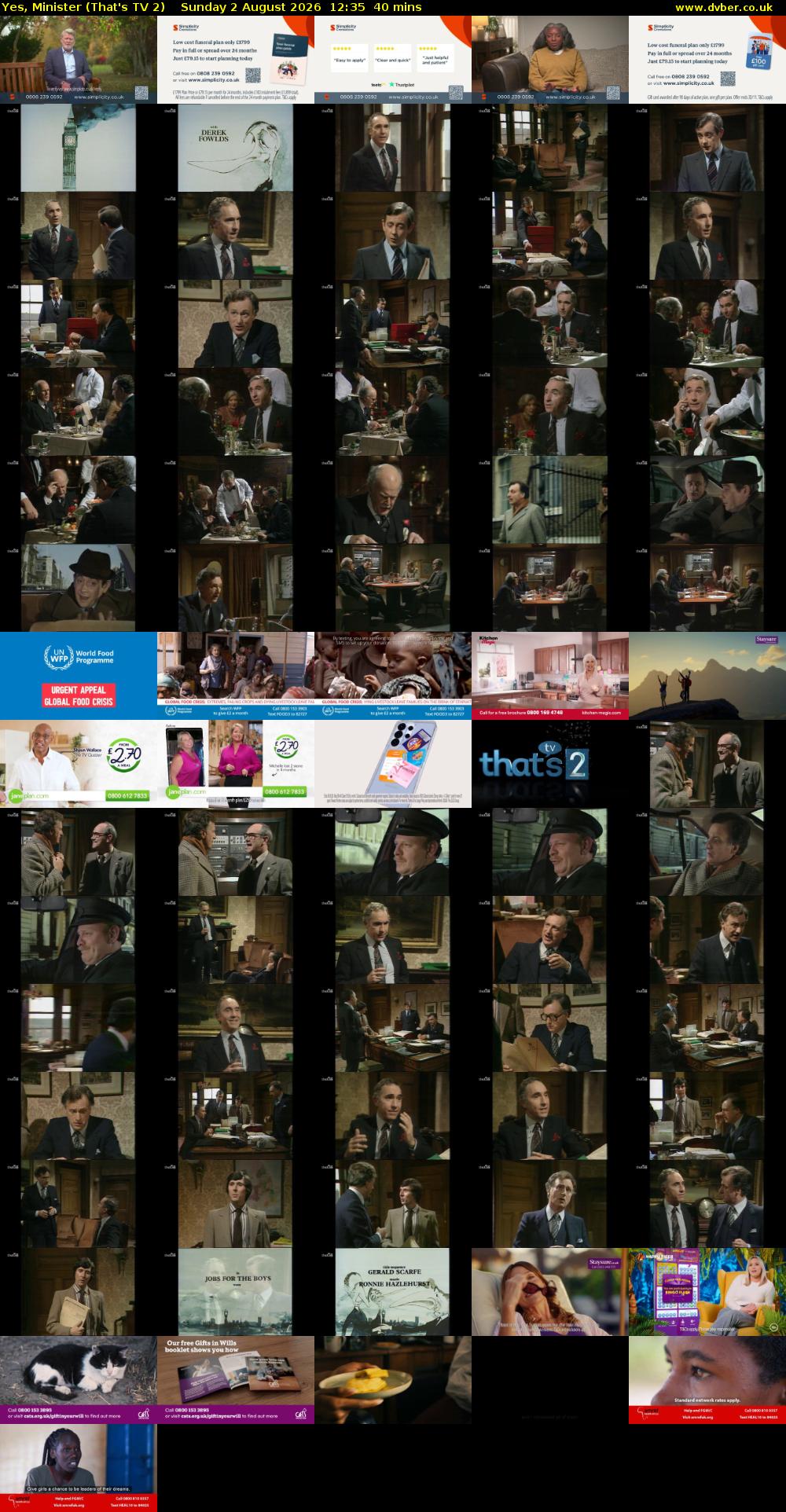 Yes, Minister (That's TV 2) Sunday 2 August 2026 12:35 - 13:15