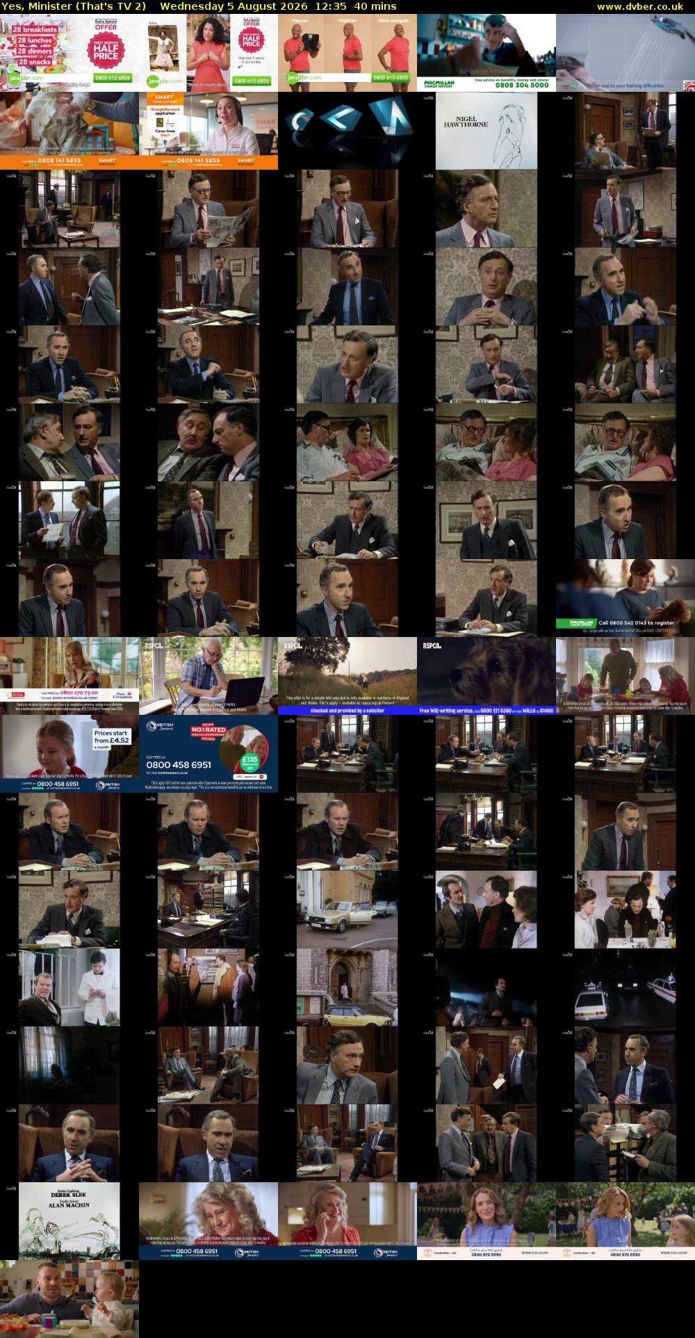 Yes, Minister (That's TV 2) Wednesday 5 August 2026 12:35 - 13:15