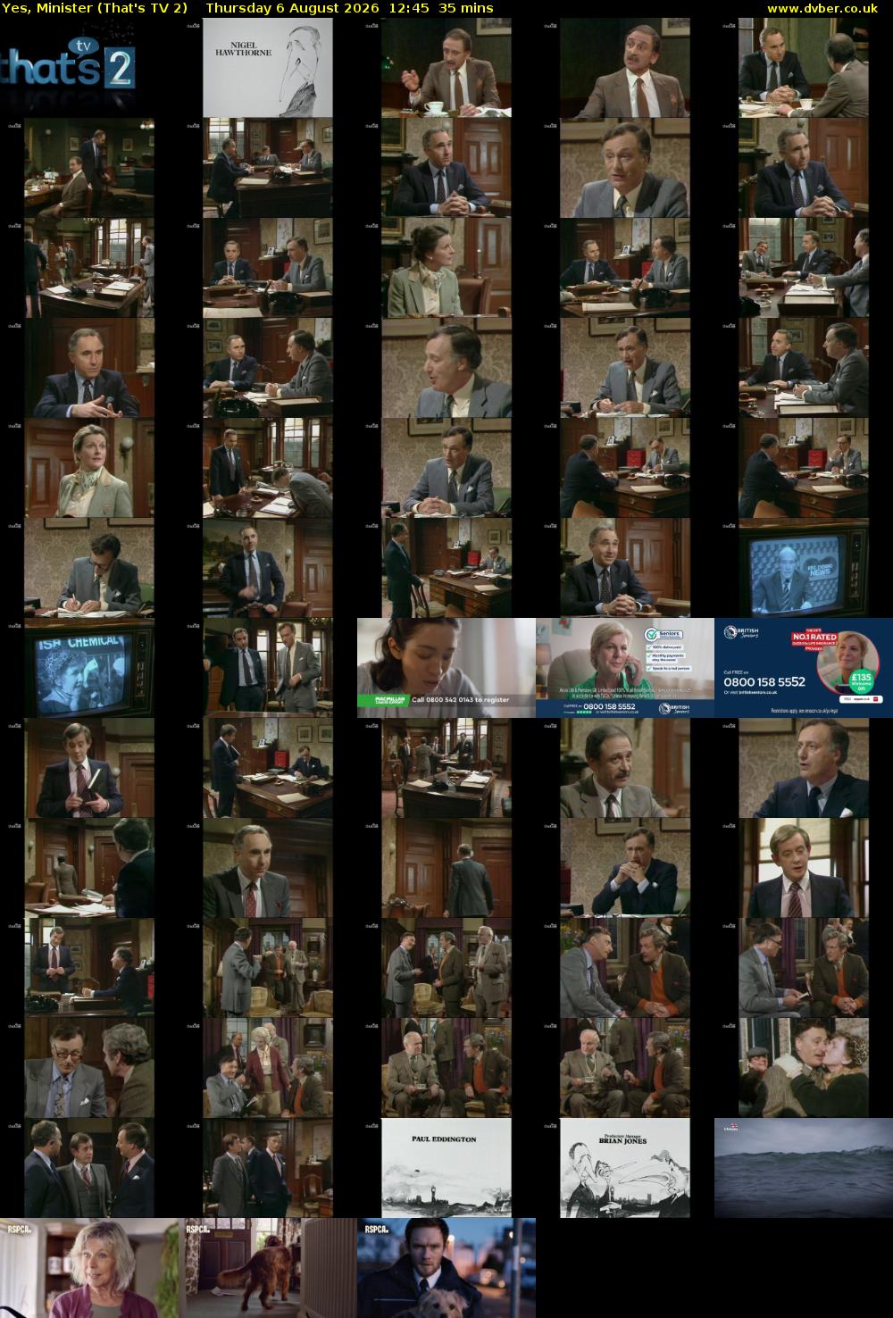 Yes, Minister (That's TV 2) Thursday 6 August 2026 12:45 - 13:20