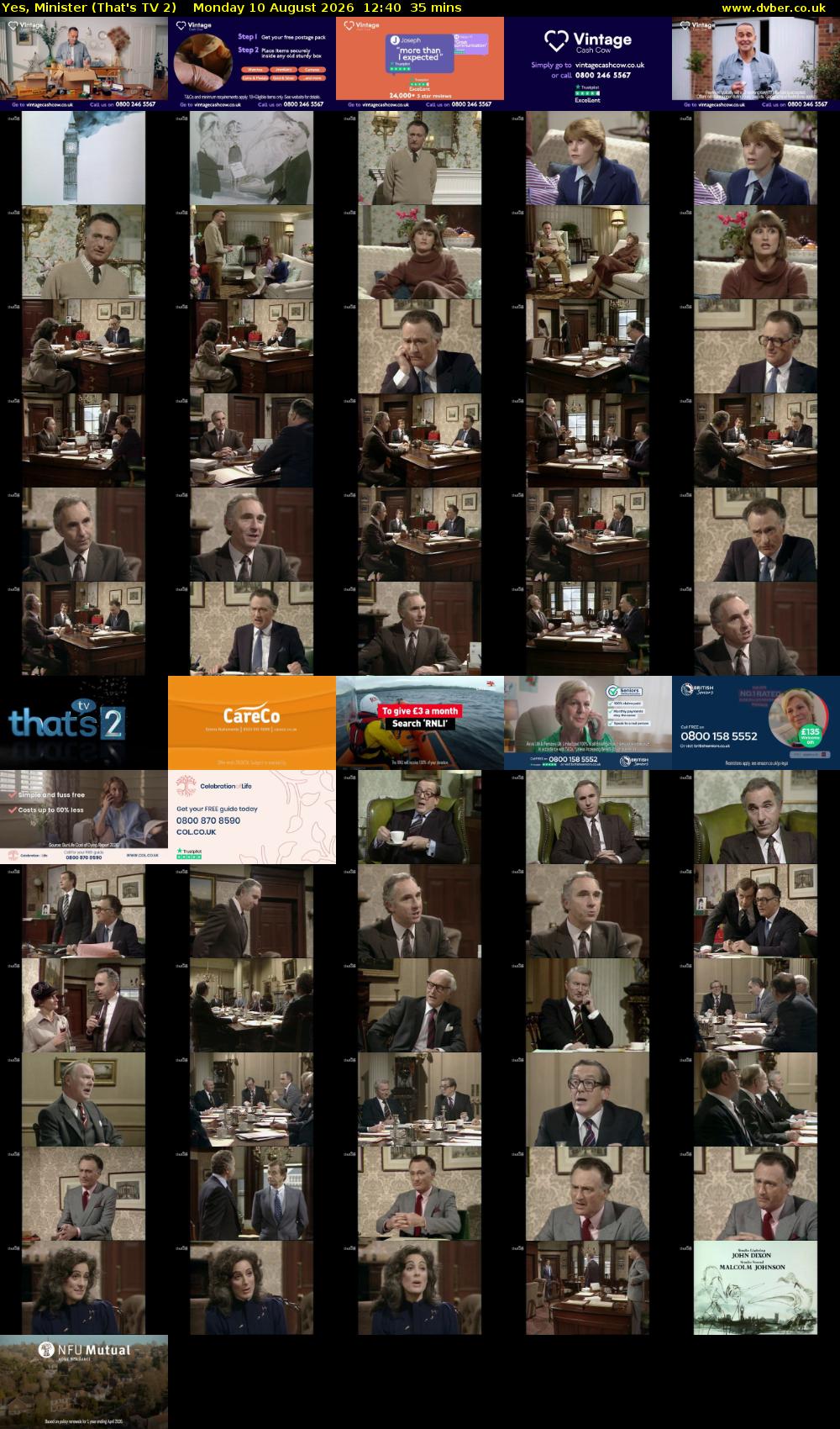 Yes, Minister (That's TV 2) Monday 10 August 2026 12:40 - 13:15