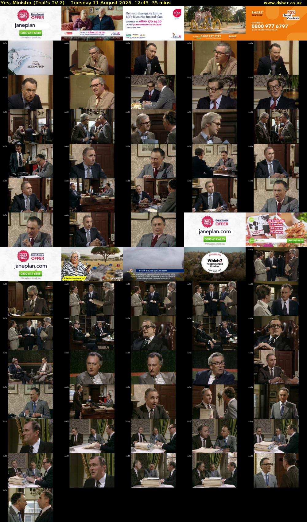 Yes, Minister (That's TV 2) Tuesday 11 August 2026 12:45 - 13:20