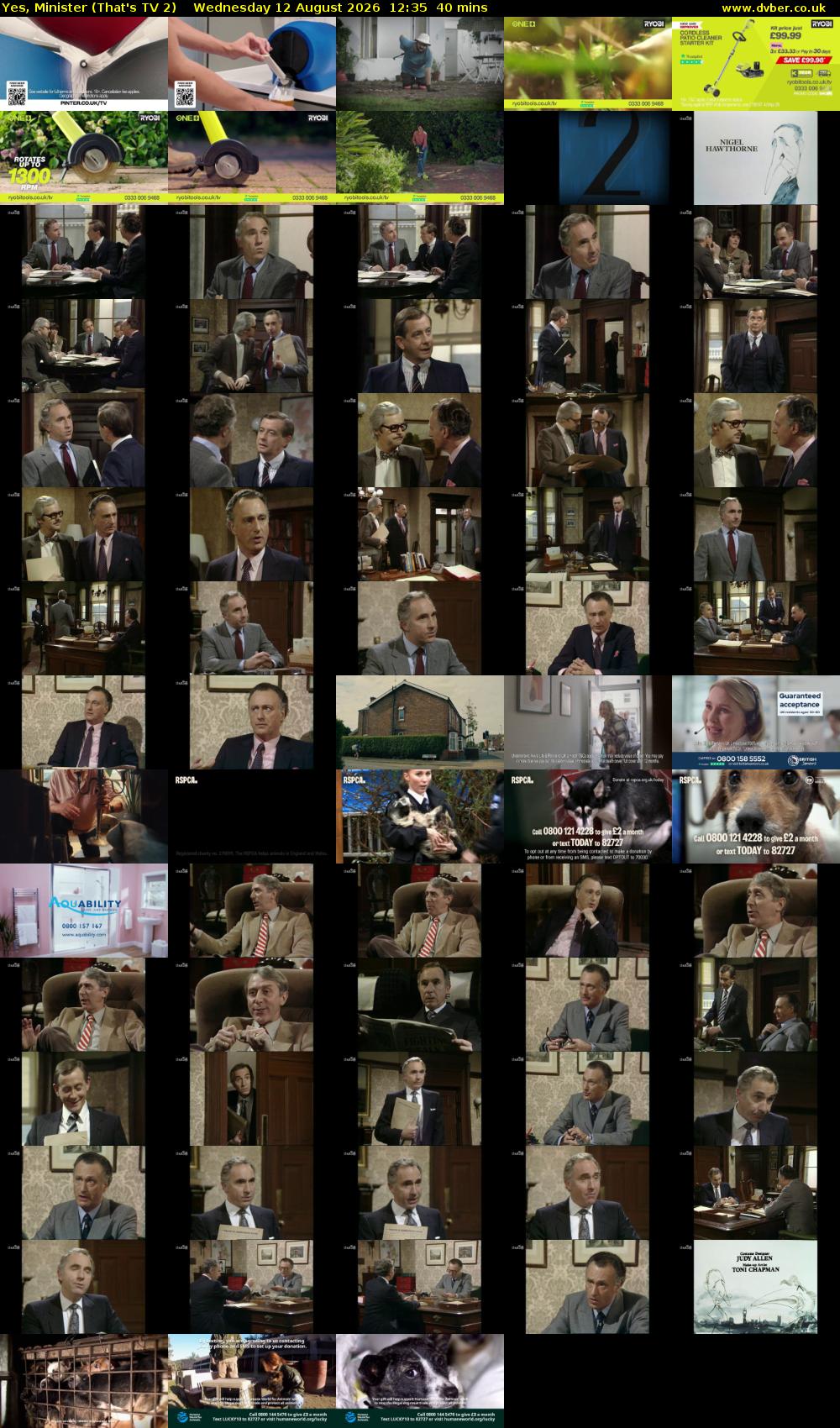 Yes, Minister (That's TV 2) Wednesday 12 August 2026 12:35 - 13:15