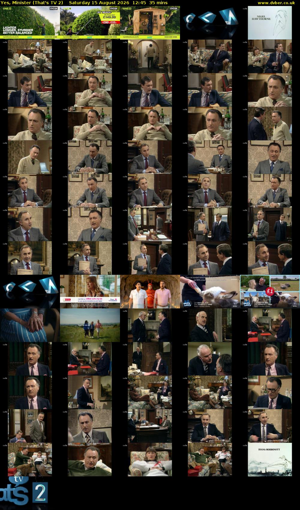 Yes, Minister (That's TV 2) Saturday 15 August 2026 12:45 - 13:20