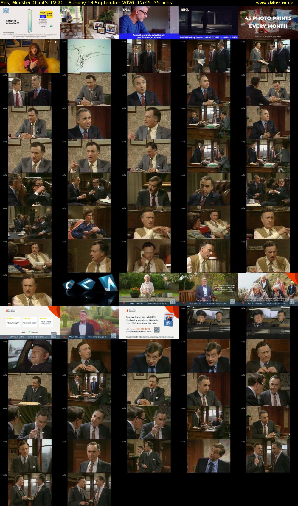 Yes, Minister (That's TV 2) Sunday 13 September 2026 12:45 - 13:20