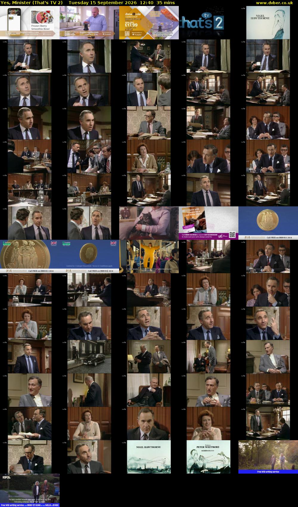 Yes, Minister (That's TV 2) Tuesday 15 September 2026 12:40 - 13:15