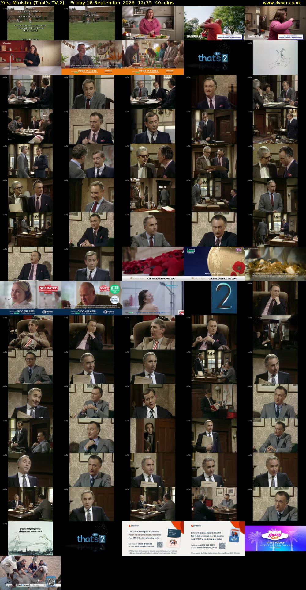 Yes, Minister (That's TV 2) Friday 18 September 2026 12:35 - 13:15