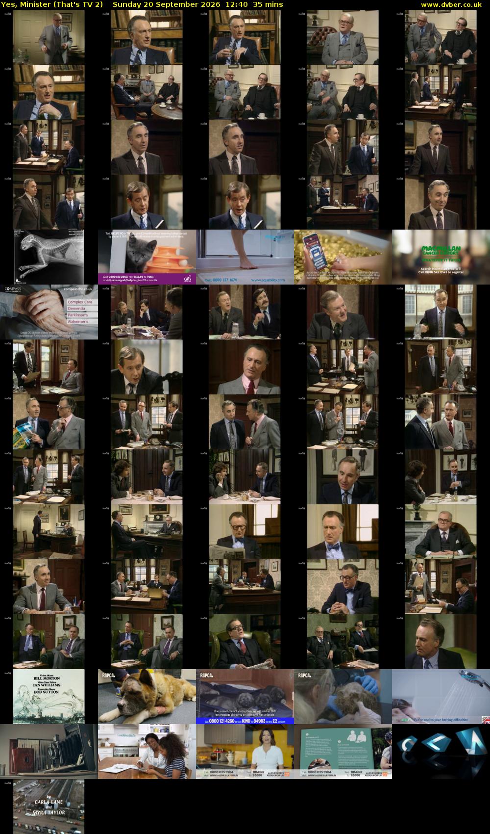 Yes, Minister (That's TV 2) Sunday 20 September 2026 12:40 - 13:15