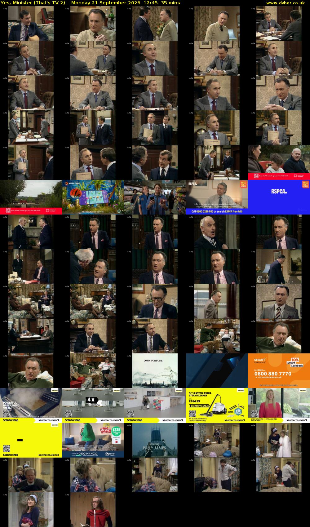 Yes, Minister (That's TV 2) Monday 21 September 2026 12:45 - 13:20
