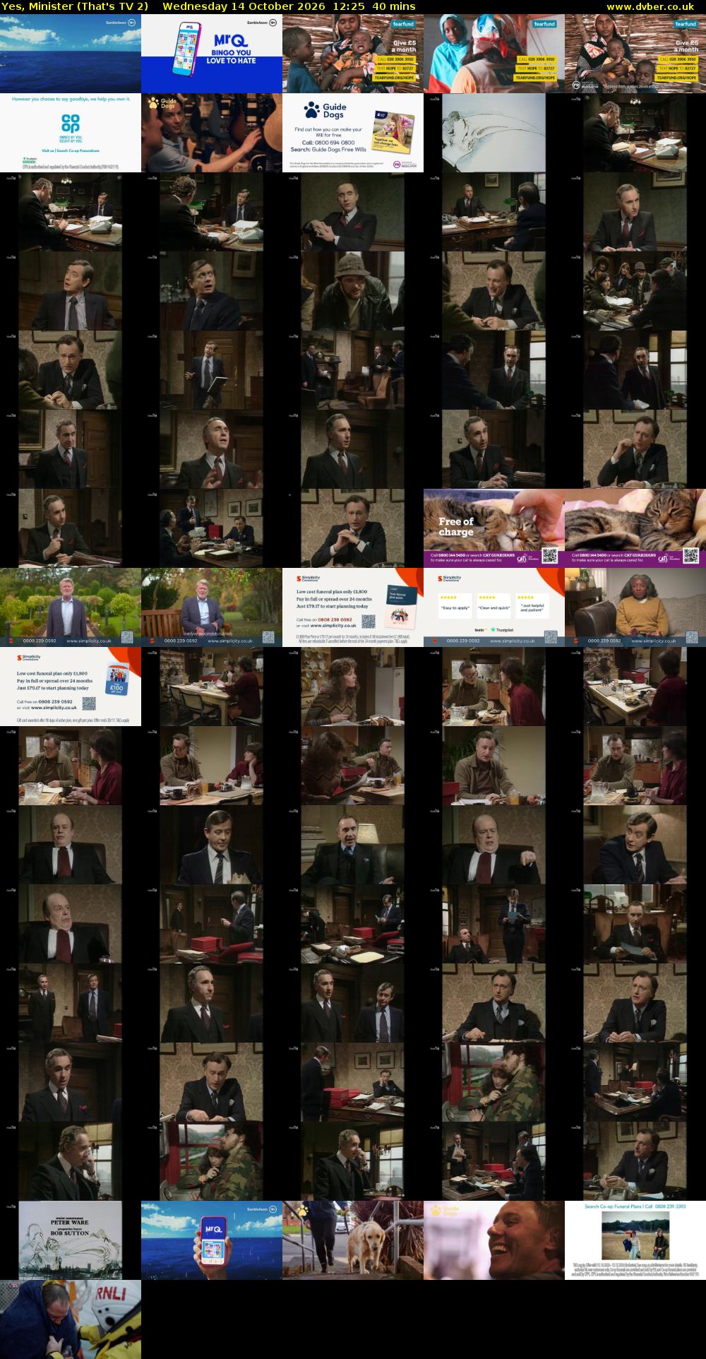 Yes, Minister (That's TV 2) Wednesday 14 October 2026 12:25 - 13:05