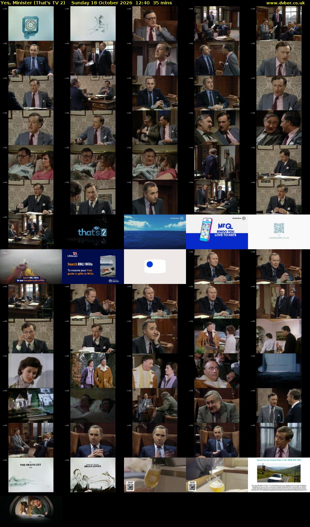 Yes, Minister (That's TV 2) Sunday 18 October 2026 12:40 - 13:15