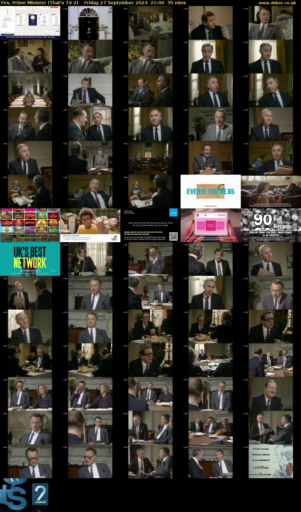 Yes, Prime Minister (That's TV 2) Friday 27 September 2024 21:00 - 21:35