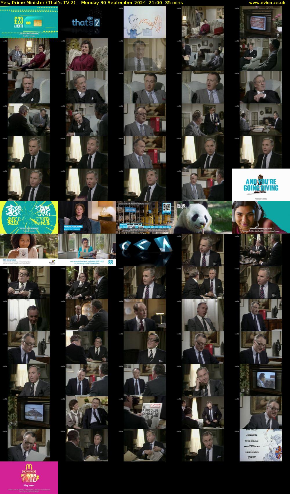 Yes, Prime Minister (That's TV 2) Monday 30 September 2024 21:00 - 21:35