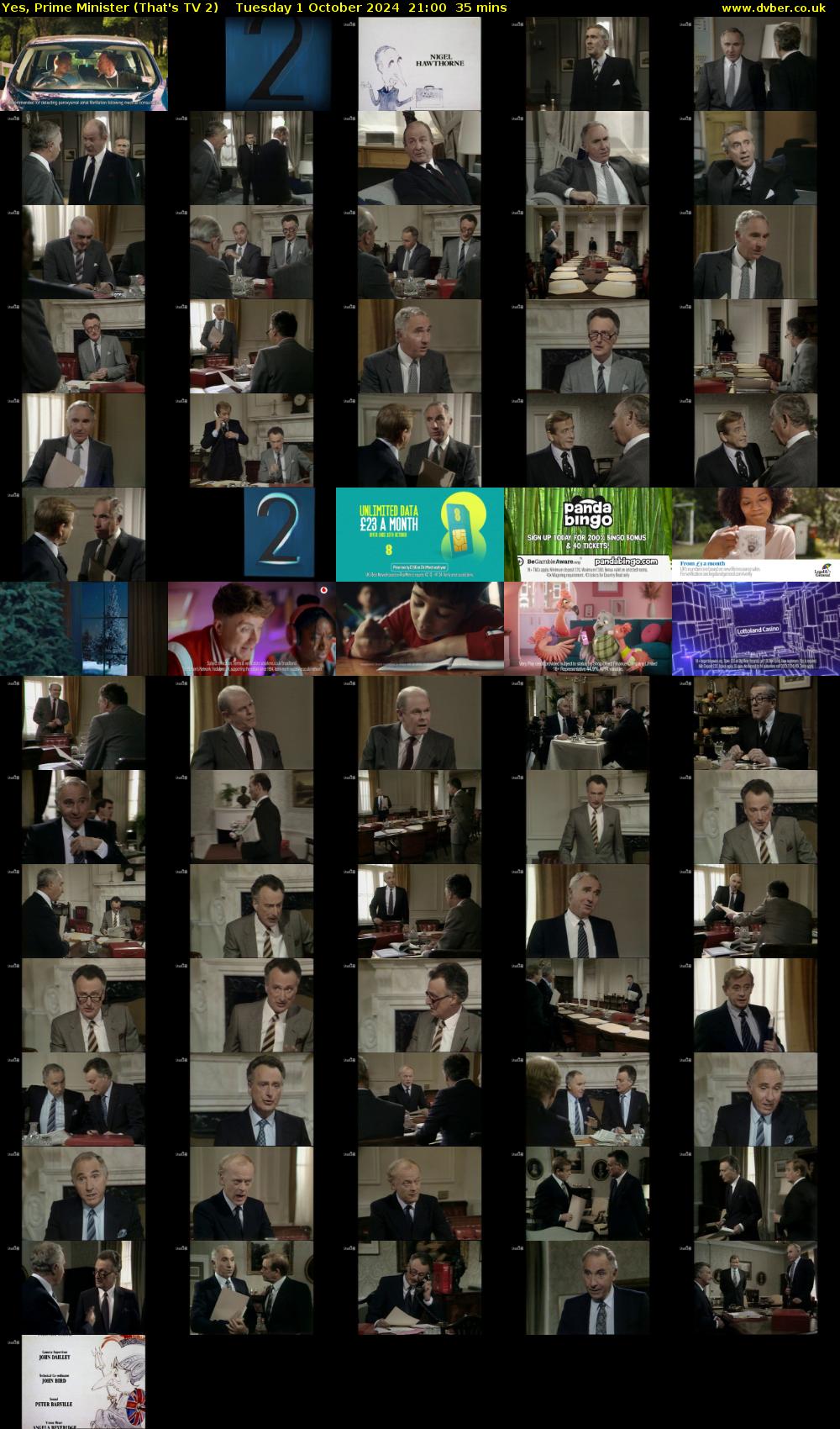 Yes, Prime Minister (That's TV 2) Tuesday 1 October 2024 21:00 - 21:35