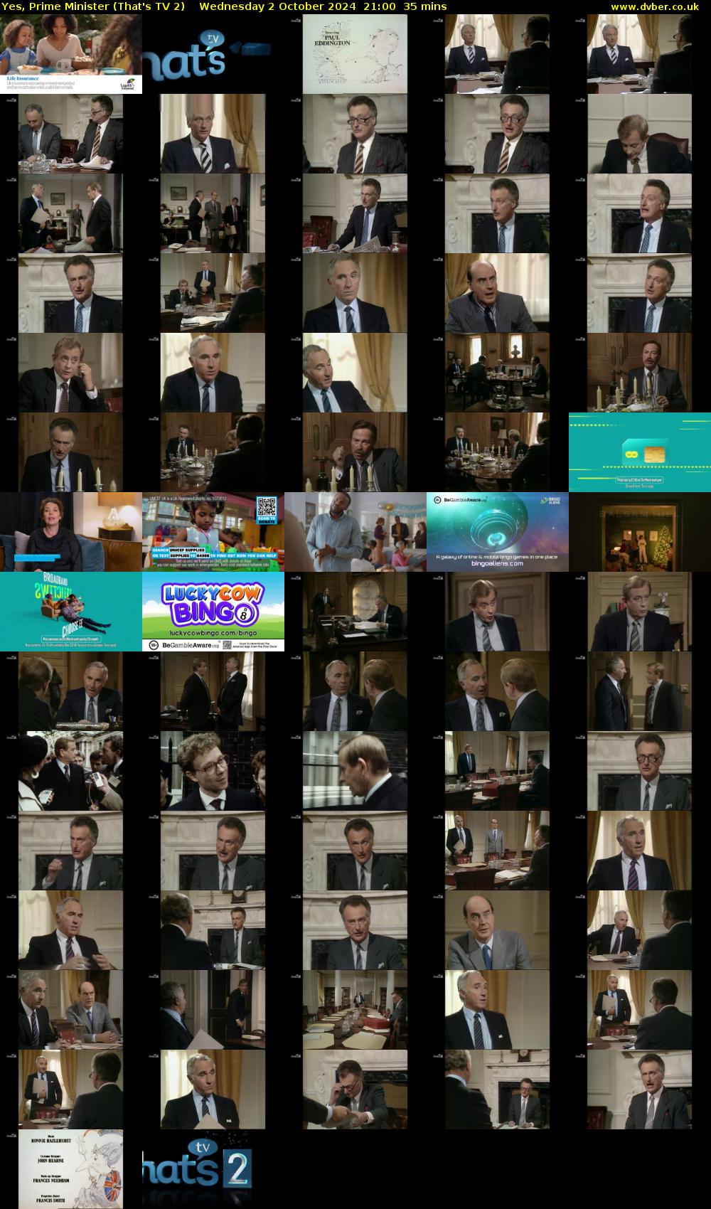 Yes, Prime Minister (That's TV 2) Wednesday 2 October 2024 21:00 - 21:35
