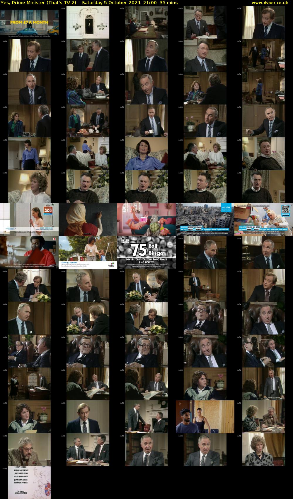 Yes, Prime Minister (That's TV 2) Saturday 5 October 2024 21:00 - 21:35