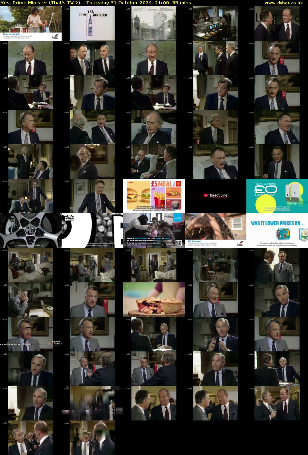Yes, Prime Minister (That's TV 2) Thursday 31 October 2024 21:00 - 21:35
