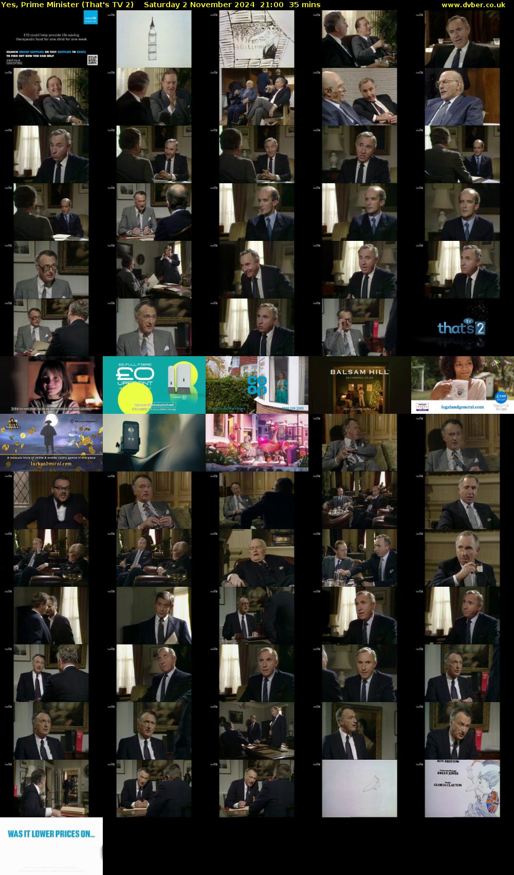 Yes, Prime Minister (That's TV 2) Saturday 2 November 2024 21:00 - 21:35