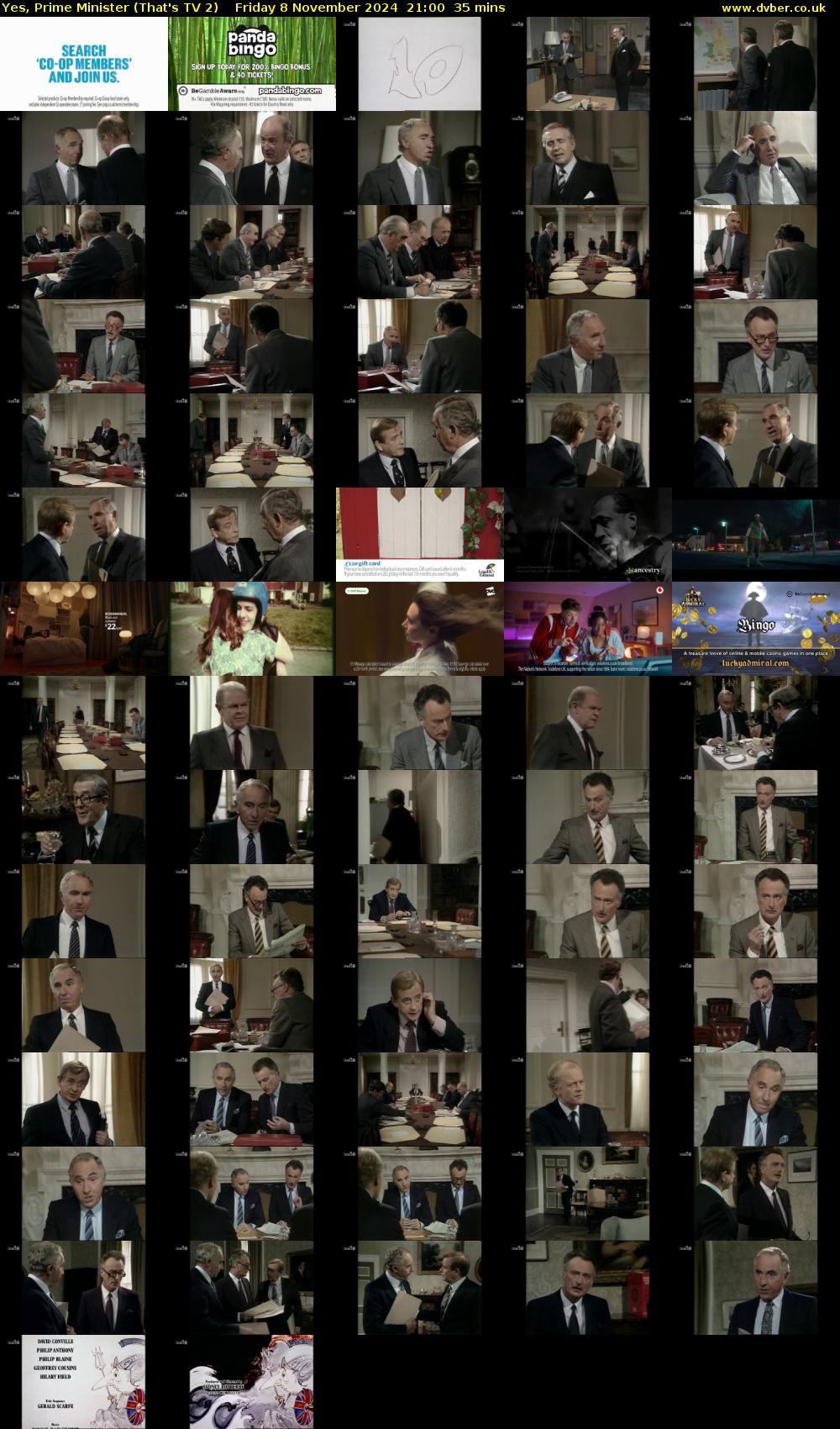 Yes, Prime Minister (That's TV 2) Friday 8 November 2024 21:00 - 21:35