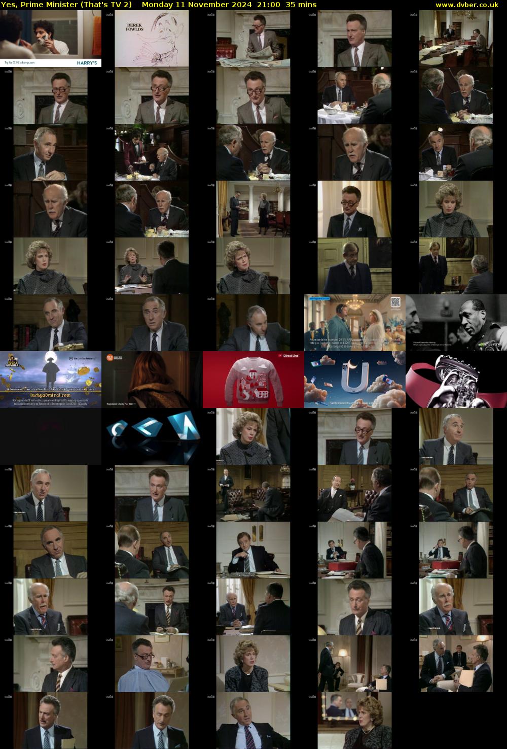 Yes, Prime Minister (That's TV 2) Monday 11 November 2024 21:00 - 21:35